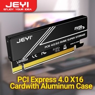 JEYI M.2 NVME To PCIE 4.0 X16 Adapter, pcie x16 Gen4 Expansion Card with Aluminum Heatsink Case, For Samsung 980 PRO, 970 EVO,2280 / 2260 / 2242 / 2230