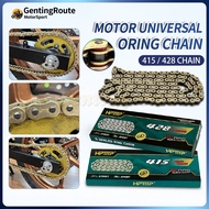 HPMP Chain Oring Gold Chain 415 KLO 428 KLO 132L Rantai O-ring Heavy Duty Rantai Chain Sprocket Y15 