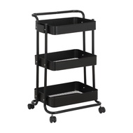 INDEX LIVING MALL ชั้นวางของมีล้อ 3 ชั้น รุ่นโลแกน - สีดำ