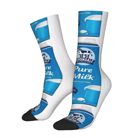 Funny Sock dDevondale dDevondale Our Creamy One Milk Powder Harajuku Seamless Pattern Printed Men So