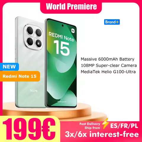 Xiaomi Redmi Note 15 6GB 128GB 8GB 256GB 6.77" AMOLED Display 108MP Camera 6000mAh Battery