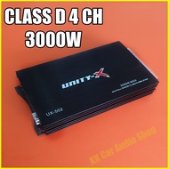 เพาเวอร์แอมป์ class d 4 ch 3000 w เพาเวอร์รถยนต์ คลาสดี ขับกลางแหลม รุ่น UNITY-X พาวเวอร์แอมป์ ลดราคาพิเศษ #เพาเวอร์แอมป์ #พาวเวอร์แอมป์ #4ch #ae150