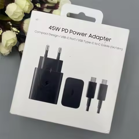 EP-T4510 Original 45W Super Fast Charger 1.8M 5A Double Type-C Cable For Samsung S23 S22 Note20 Ultr