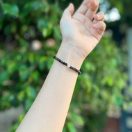 Lucky Obsidian Bracelet (Black Stone) 4.5mm Compatible with Water element, Metal element, Wood eleme
