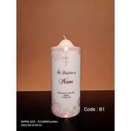 Baptism Candle for Girls, Boys and Godparents