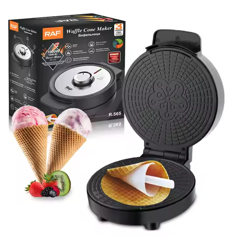 Electric Crispy Egg Roll Maker Omelet Ice Cream Cone Machine Iron Crepe Baking Pan Household Breakfa