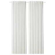 HILJA Curtains, 1 Pair, White Color,  Light Filtering, Cosy Atmosphere 145x250 cm  145x250 cm