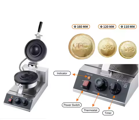 Customized LOGO 110mm/120mm/160mm Flying Saucer Hamburger Maker Pressing Making Machine Gelato Panin