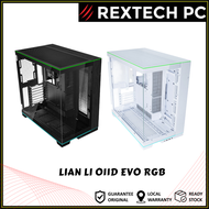 REXTECH LIAN LI PC-O11 Dynamic Evo RGB Tower Chassis PC Desktop Casing - Black / White