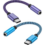 Penyesuai Audio USB Jenis C ke Jack Fon Kepala 3.5mm untuk Samsung Galaxy S25 S24 S23 Ultra FE, 2Pek
