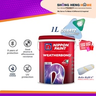 1L - Nippon Paint Weatherbond (WB) with Quartz Technology - Color Option (Anycolors PM Code) + Freeg