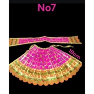 fancy Amman pavadai with stone/seeru set/fancy Amman pavadai with stone/Amman vastram 19cm /Amman st