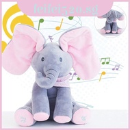 Peek-a-boo Singing Elephant Baby Plush Toy Stuffed Pink Animated Doll Kids