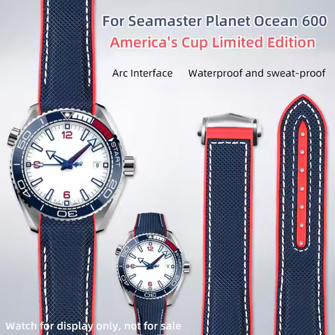 22mm 21mm 20mm Nylon Watch Band For Omega Planet Ocean 600 strap Seamaster 300 Rubber Strap Seiko SK