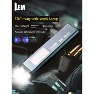 lampu kepala lampu raya LEM Chewing Gum Flashlight Small Portable Mini Strong Light Charging Long Ba