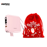 Remax Power Bank W1501 Christmas Set - ชุดเซ็ตคริสต์มาส แบตสำรอง Fast Charge สายชาร์จในตัว มาพร้อมถุ