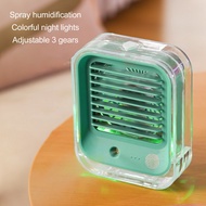 [Fancytoy] Mini Air Conditioner Fan 3 Gears Adjustable Ultra Quiet Colorful Light Portable USB Air Evaporative Cooler Fan