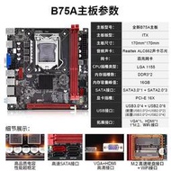 【現貨秒發】全新B75臺式機電腦主板17*17寸ITX迷你工控機1155針I3I5I7CPUDDR3