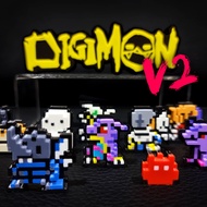 Digimon Digivice Vpet Version 2 Pixel Art Classic Look Colour Figure Keychain