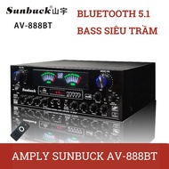 Amply SunBuck AV-888BT chính hãng amply karaoke gia đình kết nối bluetooth 5.1 siêu nhanh hỗ trợ cả