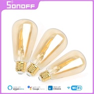 【High-quality】 SONOFF Wifi Smart Bulb 7W E27 B02F-ST64 B02-F-A60 LED Save Power Lamp Support Google 