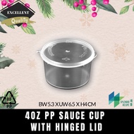 4oz PP Sauce Cup with Hinged Lid (50 pcs)