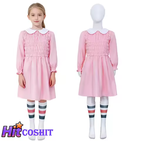 Adult Eleven Cosplay 11 Pink Dresses Costume TV Odd Matter Roleplay Halloween Carnival Party Dress U