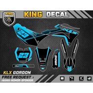 Decal KLX GORDON KLX BF KLX OLD KLX S DECAL KX CUSTOME DECAL 07