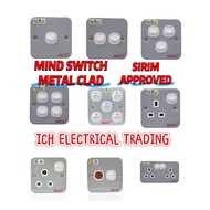 MIND SWITCH & SWITCH SOCKET METAL CLAD 【SIRIM】【APPROVED】