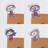 Mbti Purple Man Group Acrylic File Test Paper pp Clip/aajq