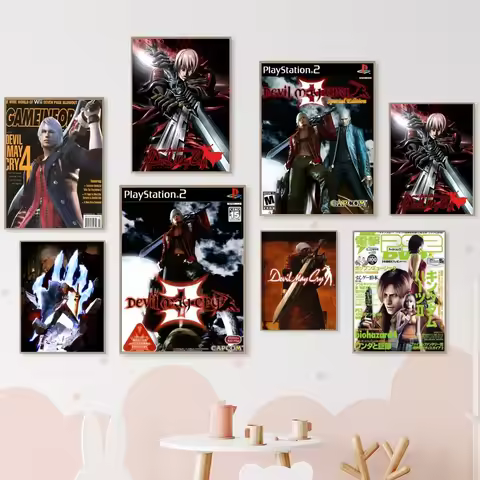 Devil May Cry Canvas Painting Poster Home Living Room Bedroom Bar Cafe Art Decor Knife Painting Canv