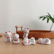 【現貨】日式 和風 招財貓 陶瓷 筷架 創意 個性 可愛 小貓咪 筷子 托 家用 餐具 筷枕