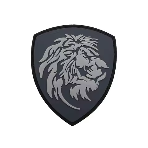 1 Piece Cartoon Tactical Sniper Lion Morale Badge Hook and Loop PVC Soft Rubber Luminous for Clothin