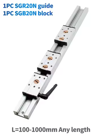 Built-in dual-axis linear guide 47mm SGR20N Roller slide 1set 1 SGB20N block 1 SGR20N guide 3D Print
