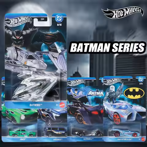 New Hot Wheels HDG89 Silver Series Batman Batmobile Batwing Series Alloy Car Model Die-Cast Batman R