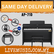Casio AP-710 88-Keys Digital Piano With Adjustable Piano Bench, Oneodio Pro 10 Headphone &amp; Accessories - Black (AP710)