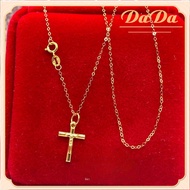 จี้ไม้กางเขนทองคําแท้ 99.9% สร้อยคอทองอิตาเลียน 18k ขนาด 45 ซม ทอง แท้ หลุด จำนำ