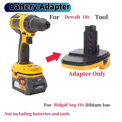 Adapter Battery Converter for Ridgid AEG 18V Lithium Adapter To Dewalt 18v 20v Tools Converter(Not i
