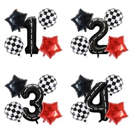 5pcs 80cm RACING NUMBER BALLOON PACKAGE