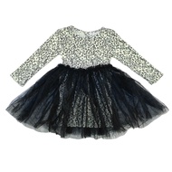 Rare Editions kids girl dress leopard top black bottom ~ size 2-16T