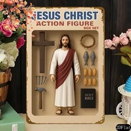 [ceight] Vintage Jesus Christ 2D Flat Metal Wall Decoration, 8x12 Inches TH