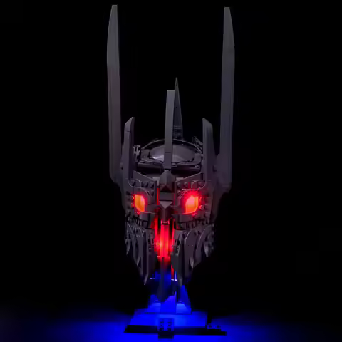 Brick DIY LED Kit For Lego Sauron Helmet 11373 – Building Block Lighting Kit with Glowing Red Eye Ef