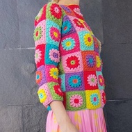 色彩繽紛的手工毛衣 日系 許許兒 針織外套 女裝 外套 聖誕毛衣