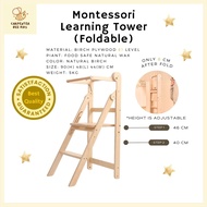 （We Guarantee Best Quality in Thailand ) Montessori Foldable Learning Tower Ladder (Kitchen Helper T