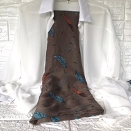 FEATHER printed cotton shawl