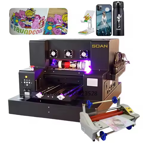 Manufacturer supplies desktop small flatbed UV printer A3 A4 flatbed UV flatbed printer mobile phone