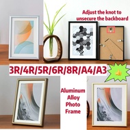 SG Stock Aluminum Alloy Photo Frame 3R 4R 5R 6R 8R A4 A3 Picture Frame Table Wall Display Graduation