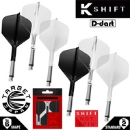 TARGET K FLEX DARTS FLIGHT -【 No.2/No.6】K-Shift Black/Clear/White Integrated Dart Flights Shafts