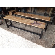 Long Bench Chair - Industrial Iron Chair - School Canteen Chair - Bench