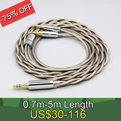 Type6 756 core 7n Litz OCC Silver Plated Earphone Cable For Hifiman Sundara Ananda HE1000se HE1000v2